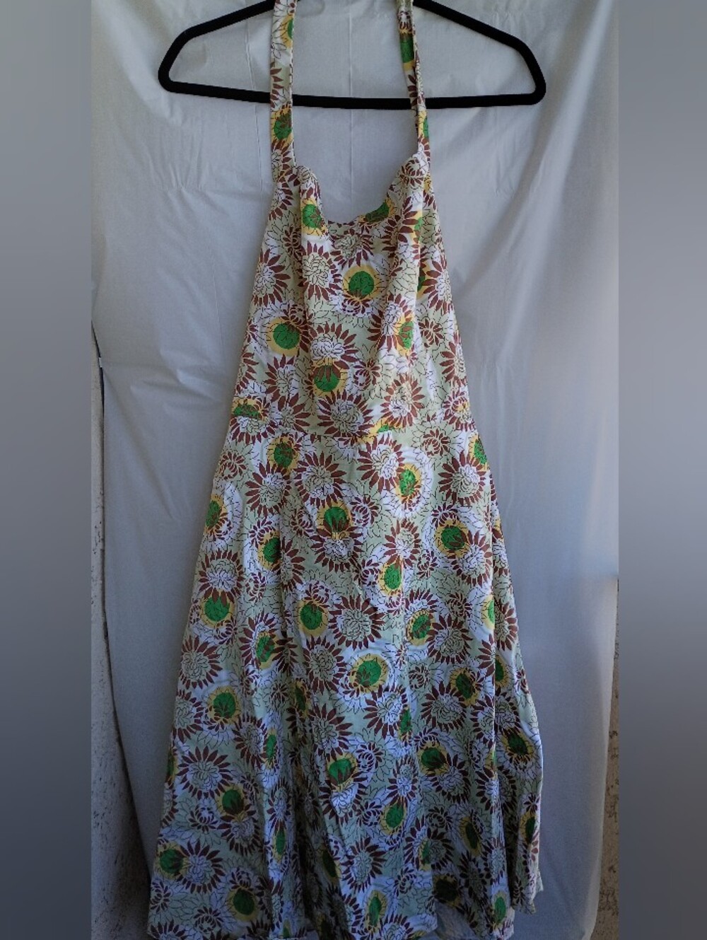 Vintage Breakin’ Loose Sunflower Halter Dress.. 90s Y2K Cottagecore